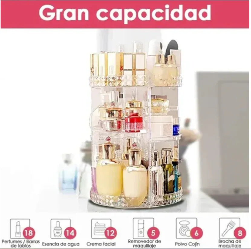 Organizador de Maquillaje Giratorio 360°