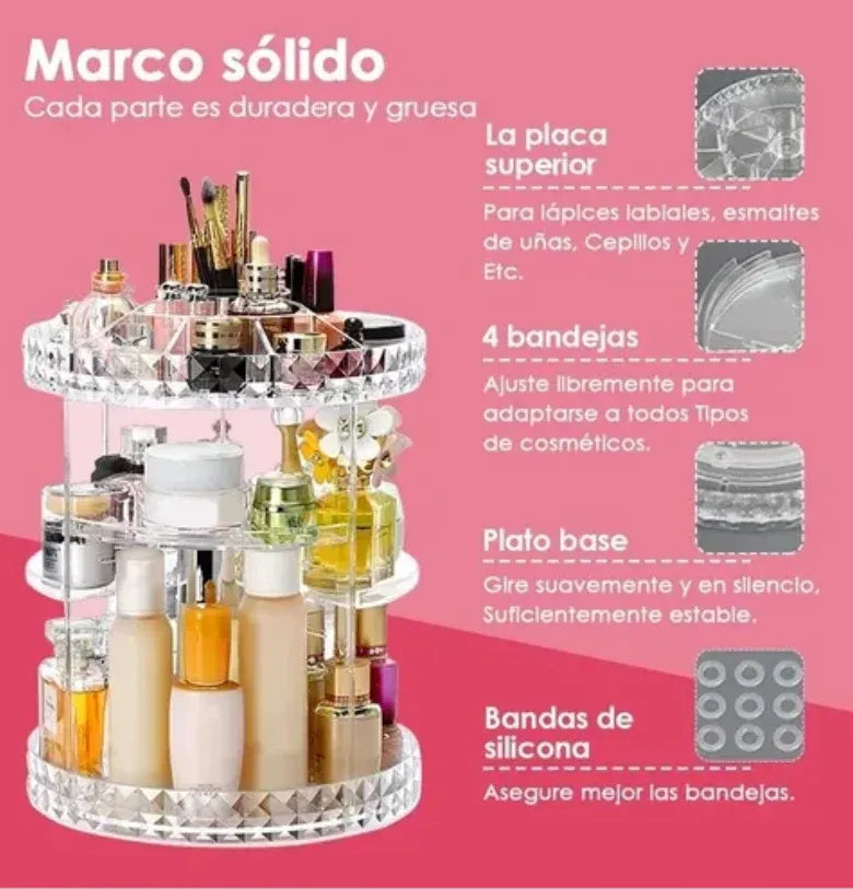 Organizador de Maquillaje Giratorio 360°